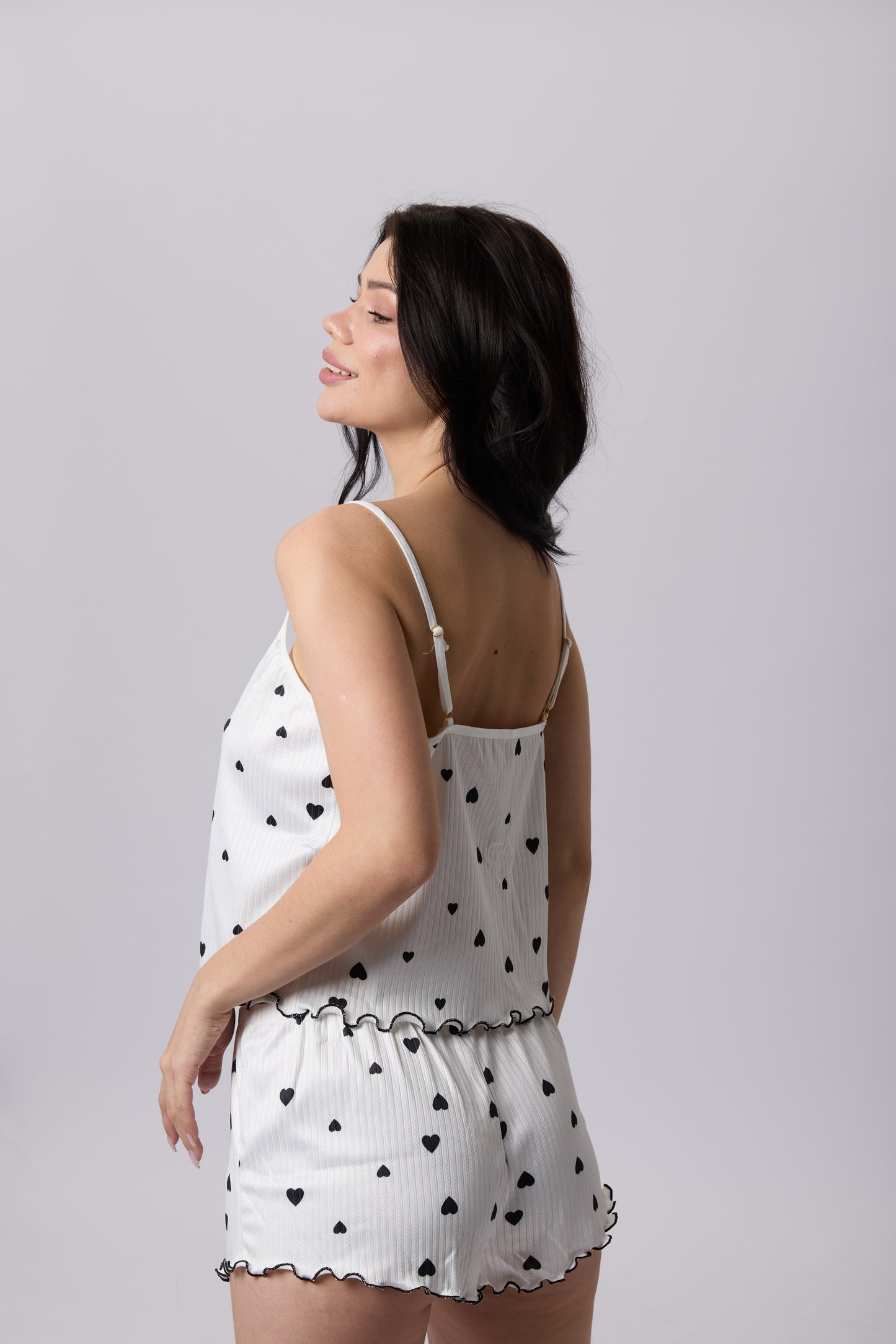 Sada domácího oblečení se srdíčky